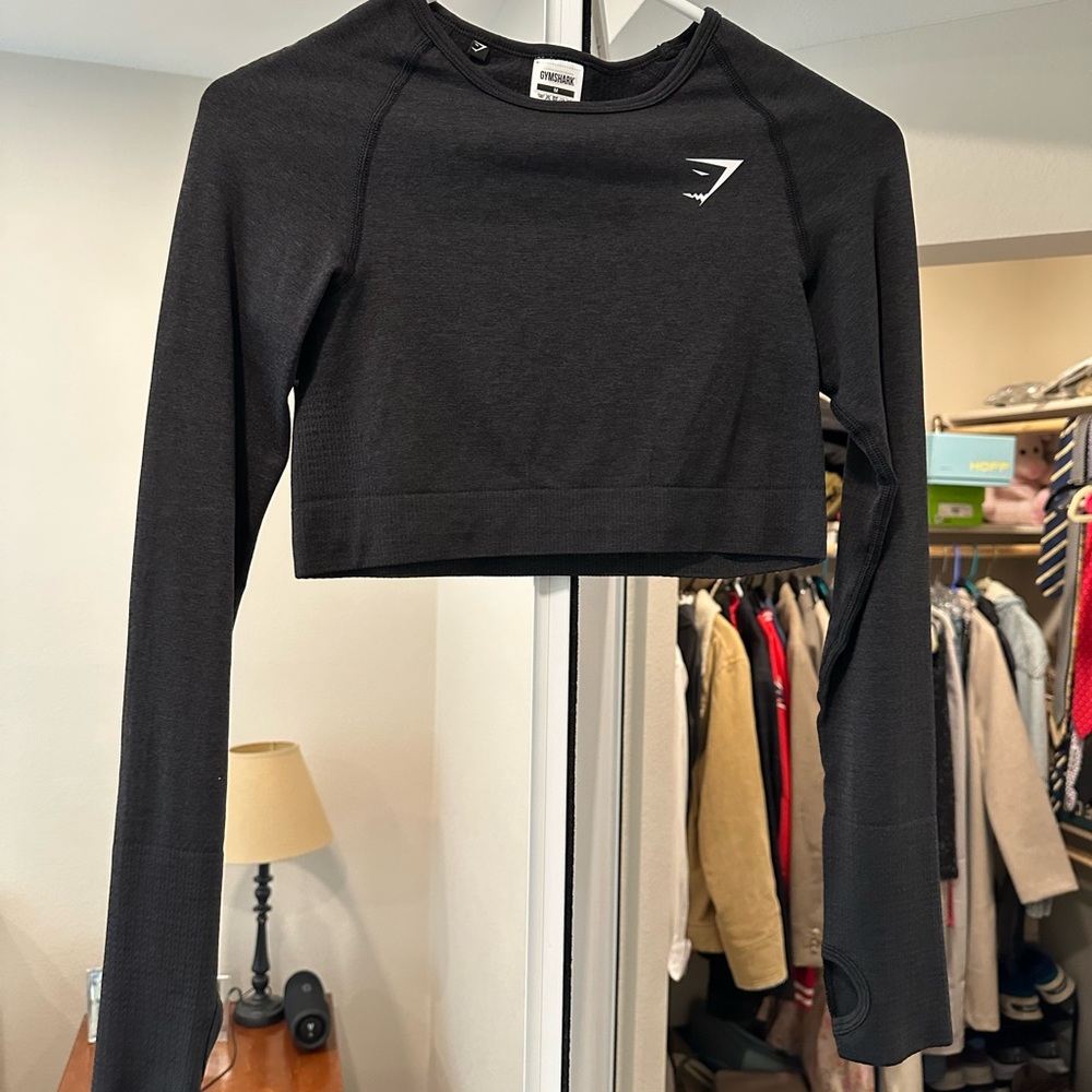 Gymshark Black Long Sleeve Crop Top